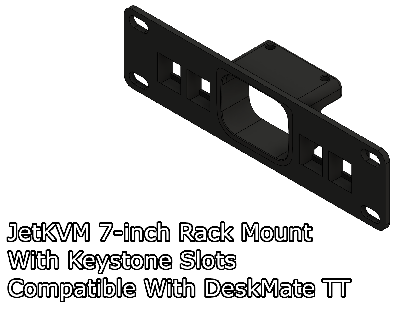 JetKVM 7-inch rack mount - With Keystone slots