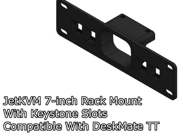 JetKVM 7-inch rack mount - With Keystone slots