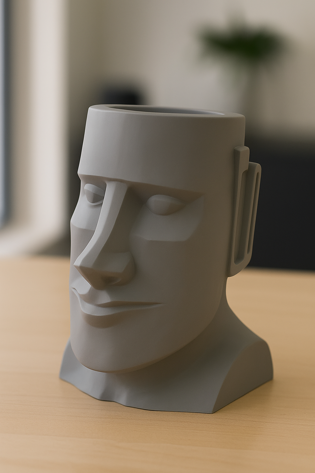 Modern moai planter
