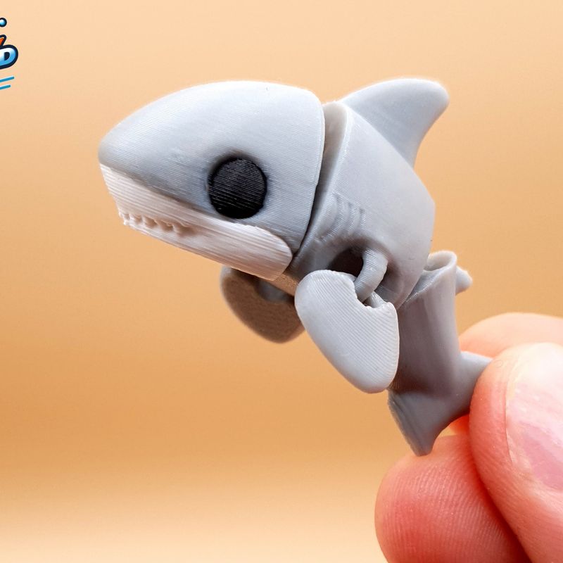 Cute Mini Articulated Shark by KOGI3D | Download free STL model ...