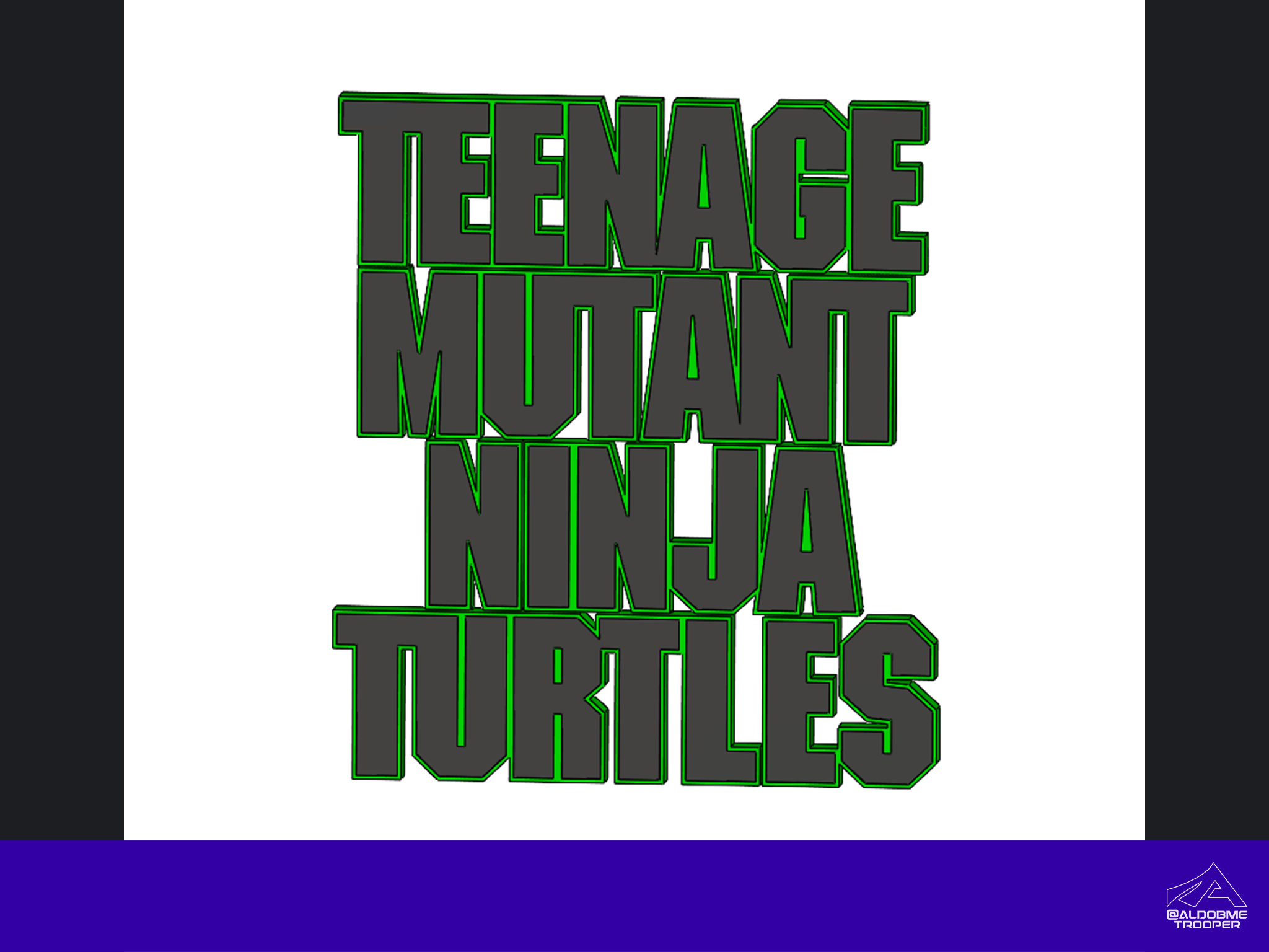 Teenage mutant ninja turtles 3D logo