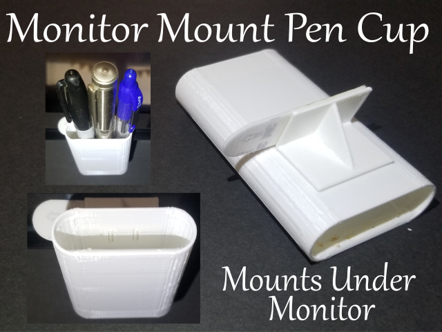 Monitor Mount Pen Cup - Under
