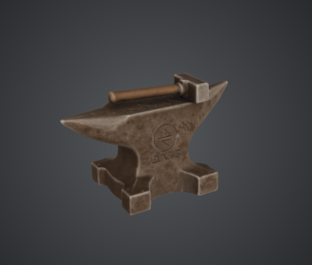 Blacksmith Anvil and Hammer – Forge Workshop Terrain Piece