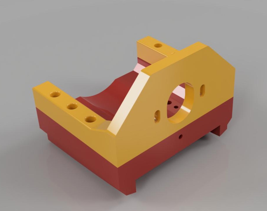 RC Boat model motor mount upgrade 3D model thumbnail