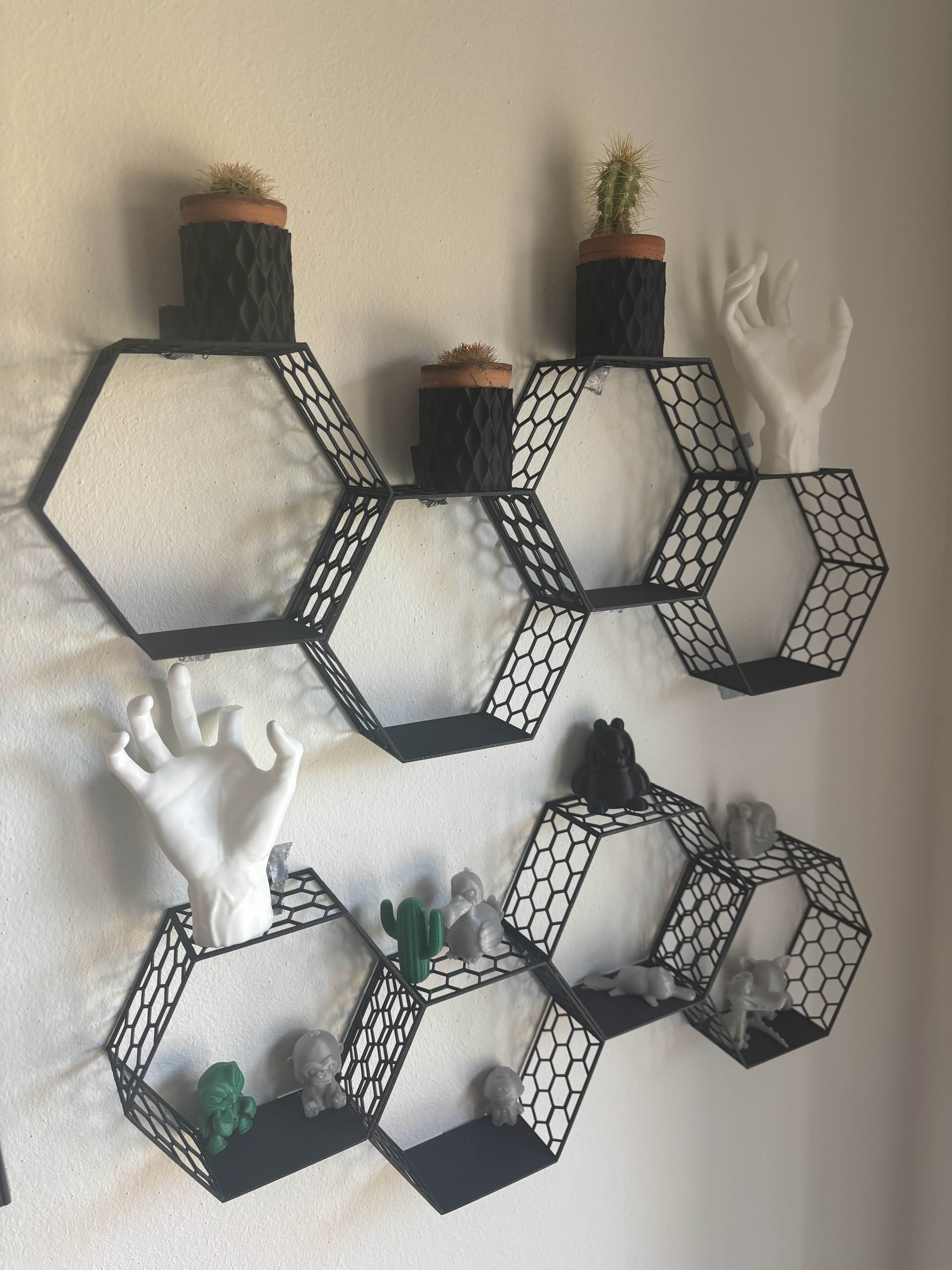 Hexagon shelf storage