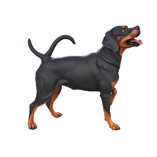 Rottweiler Figurine – 3D Printable Strong Dog Model