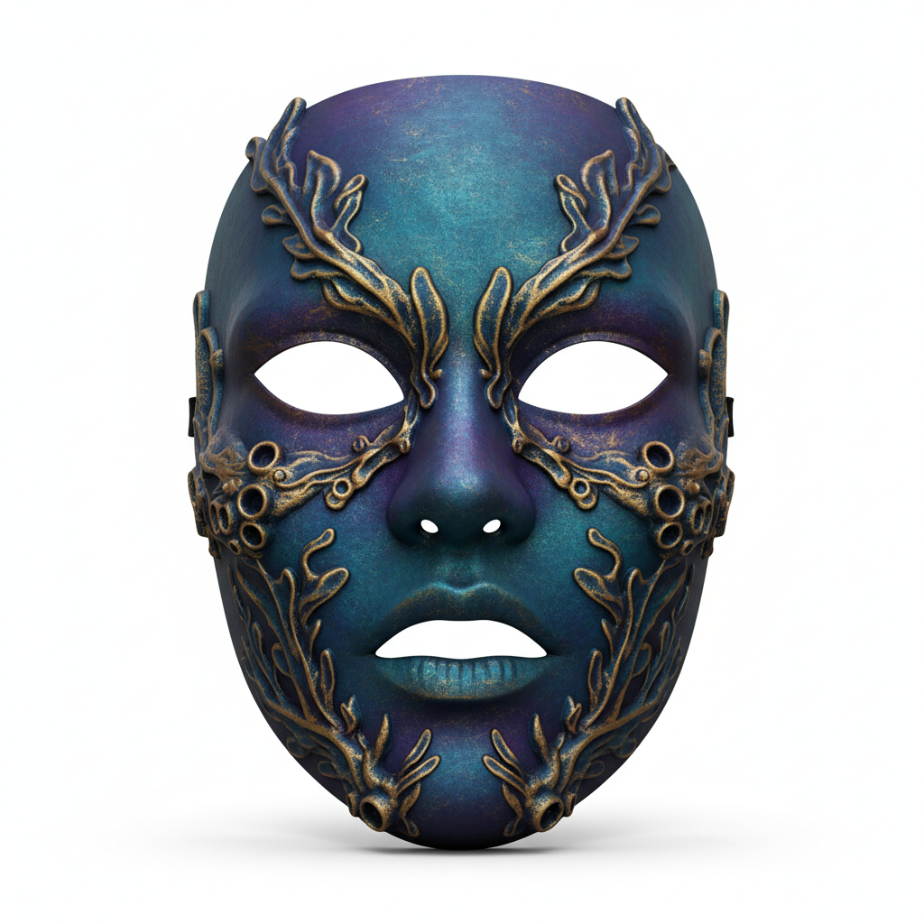 Mermaid Abyss Queen, mask, cosplay, wearable, costume, face, helmet