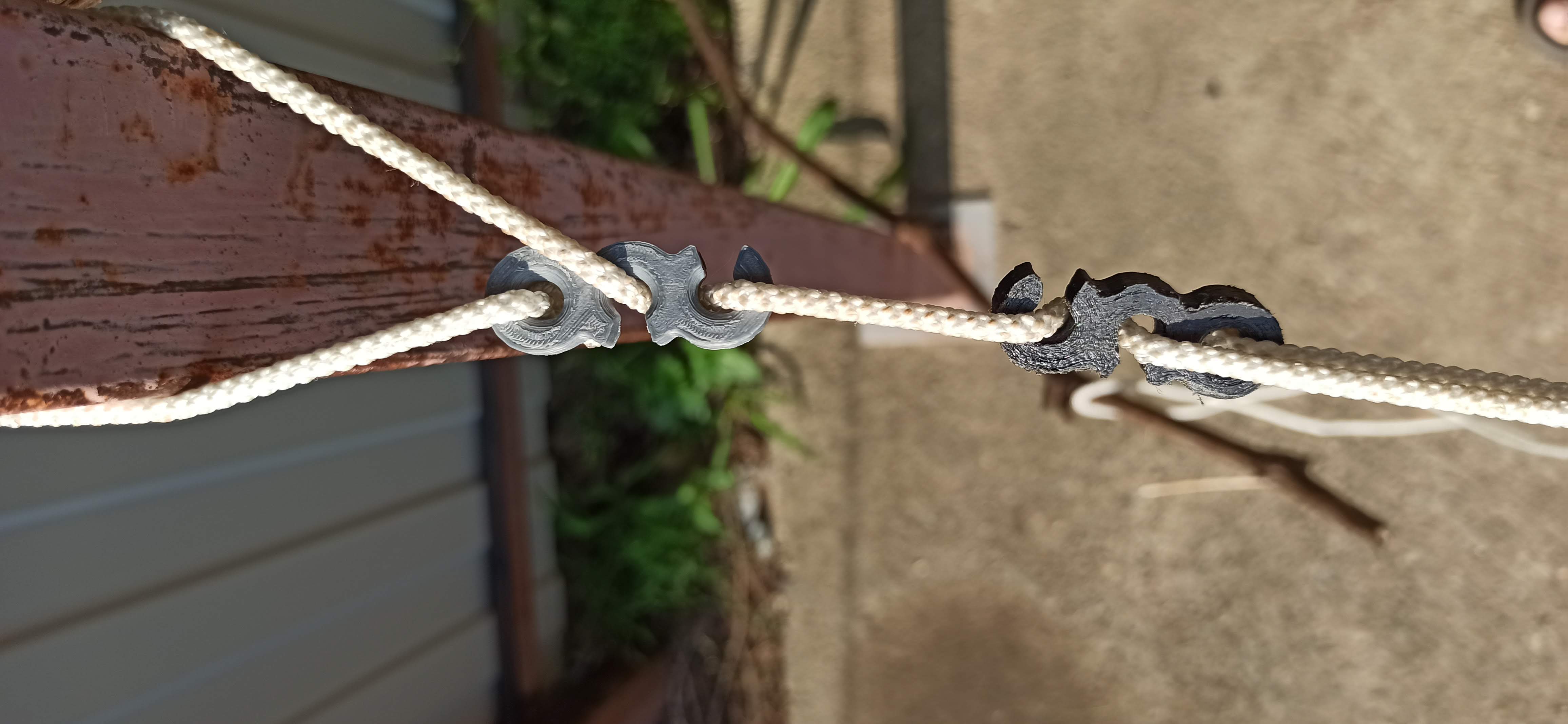 Paracord cord fastener and tensioner.