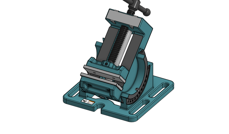 Angleable bench vice