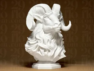 Elegant RAM Sculpture