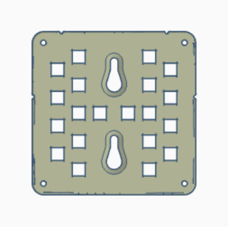 Vesa Flush Wall Mount Plate Single Stud 100x100mm