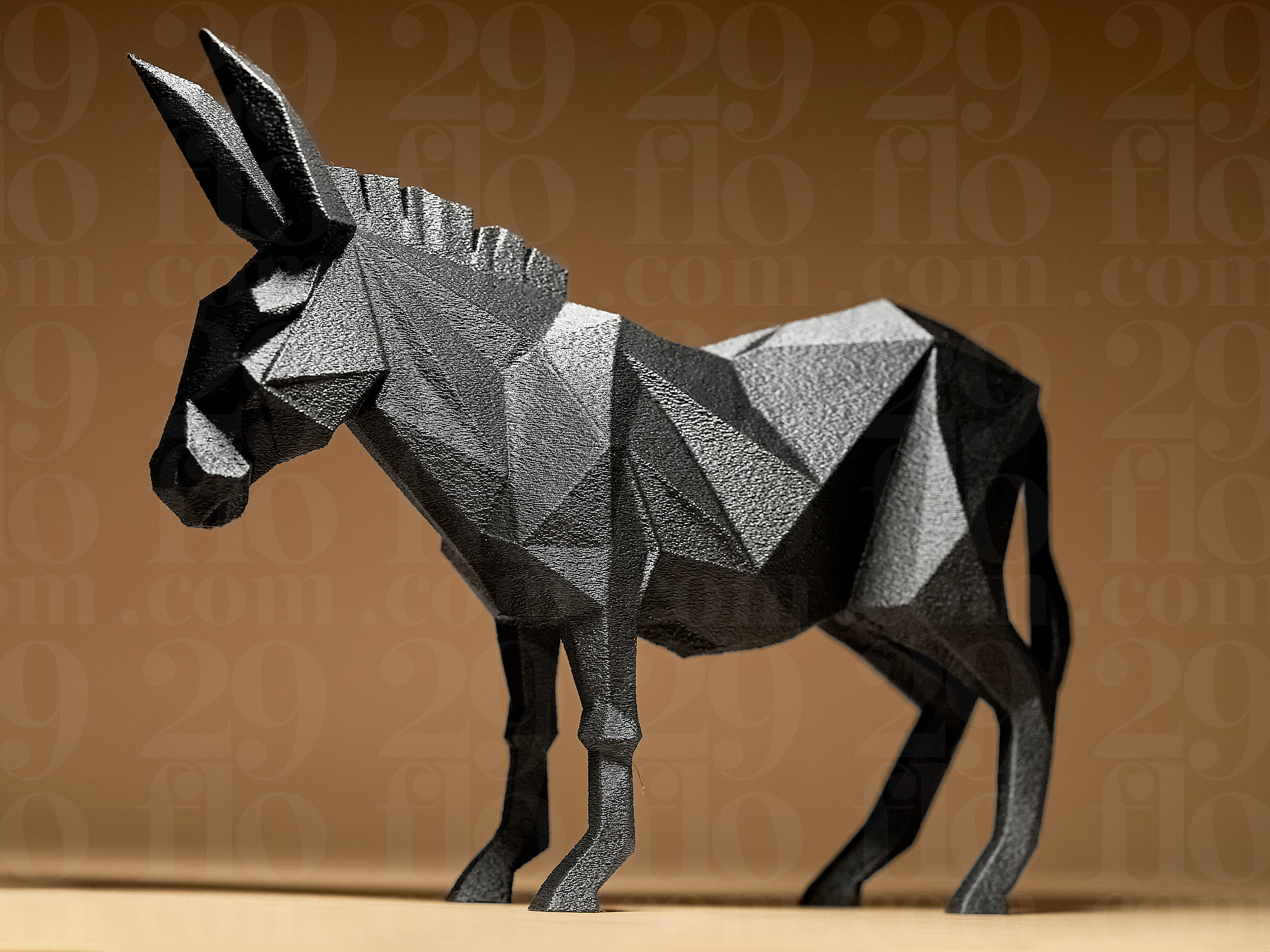 Geometric Donkey Figurine