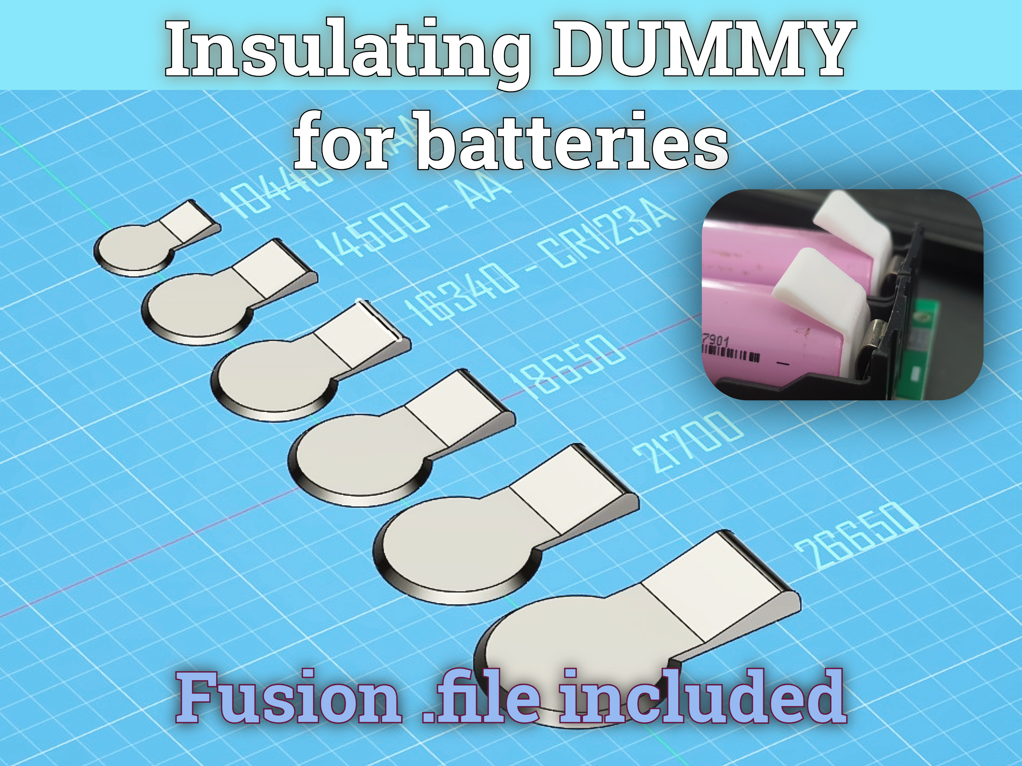 Insulating DUMMY for batteries