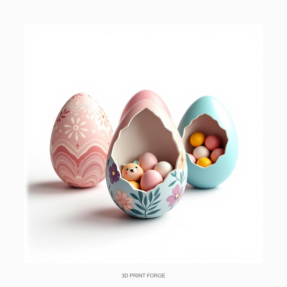 Easter Surprise Eggs Set - 3D Printable STL File