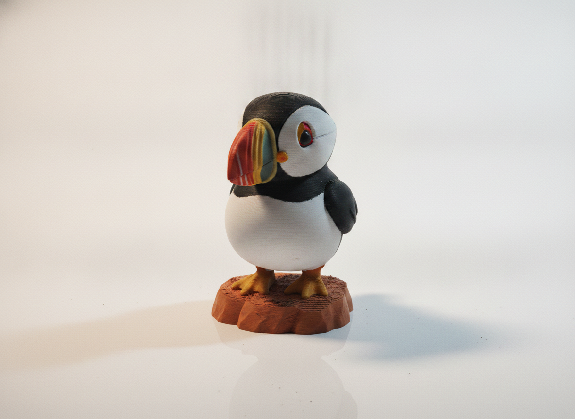 Cute Puffin On Rock
