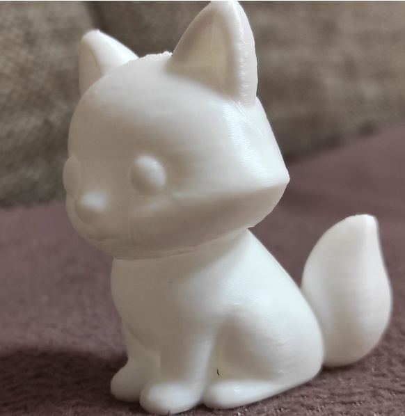 Minimalist artic fox  - Cute Supportless Desk Pet (V1)