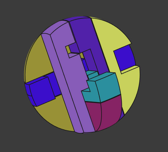 Miniatura 2 do modelo 3D Sphere puzzle