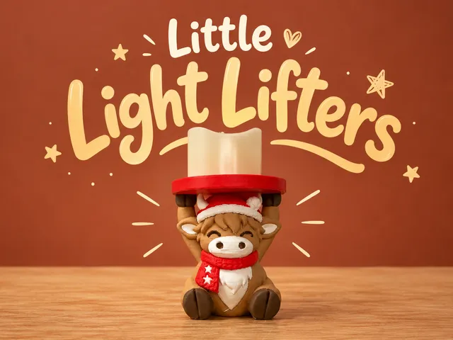 Highland Cow Christmas Little Light Lifters