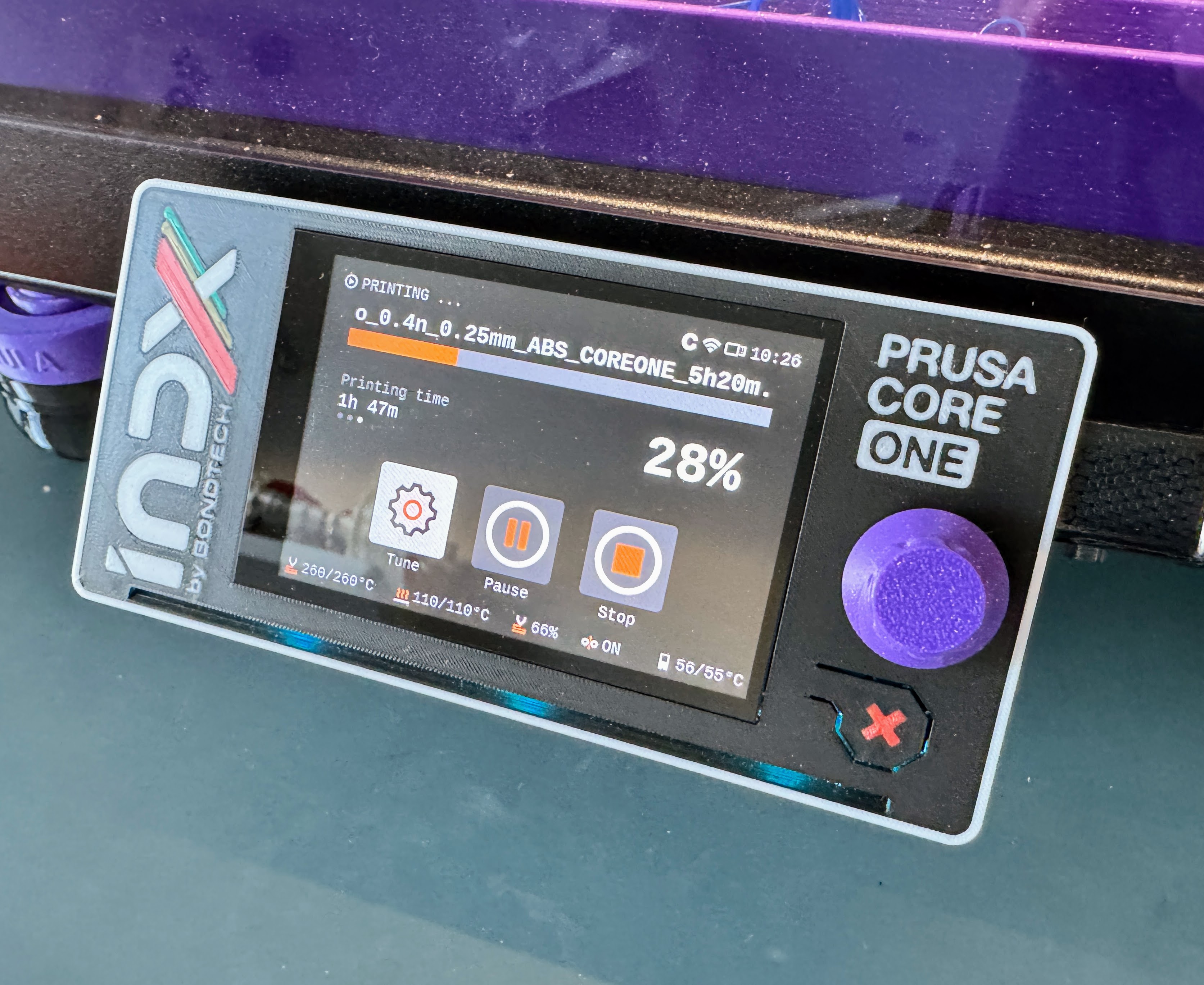 CORE One x INDX - xLCD display cover