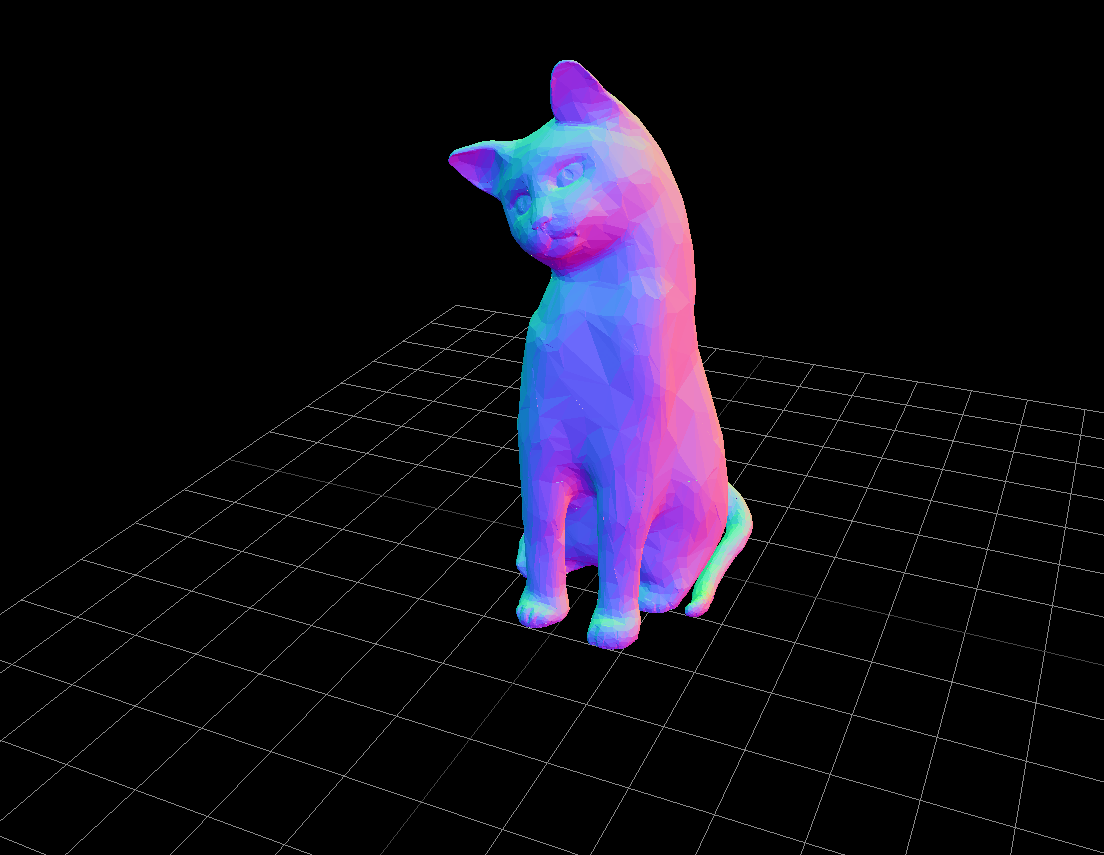 Seated Curious Cat (Lower poly)