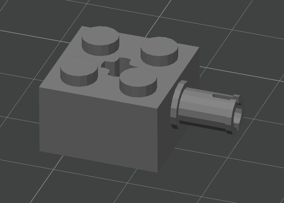 Lego Compatible (6232.dat)  Brick Special 2 x 2 with Pin and Axle Hole