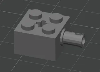 Lego Compatible (6232.dat)  Brick Special 2 x 2 with Pin and Axle Hole