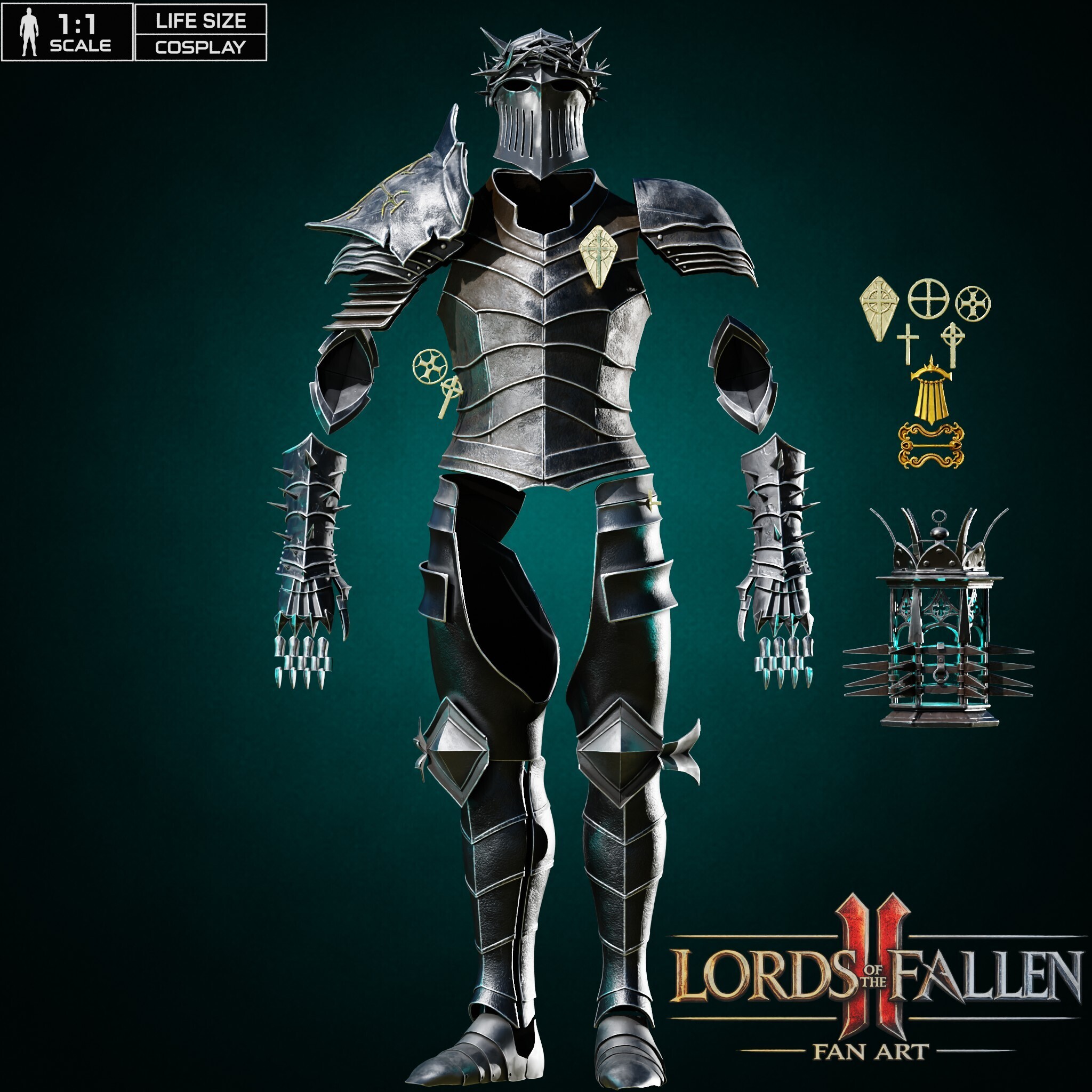 ULTIMATE LORDS OF THE FALLEN II 2026 DARK CRUSADER COSPLAY BUNDLE Fan Art STL