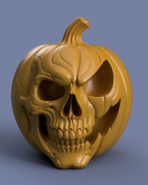 Halloween Skull Pumpkin
