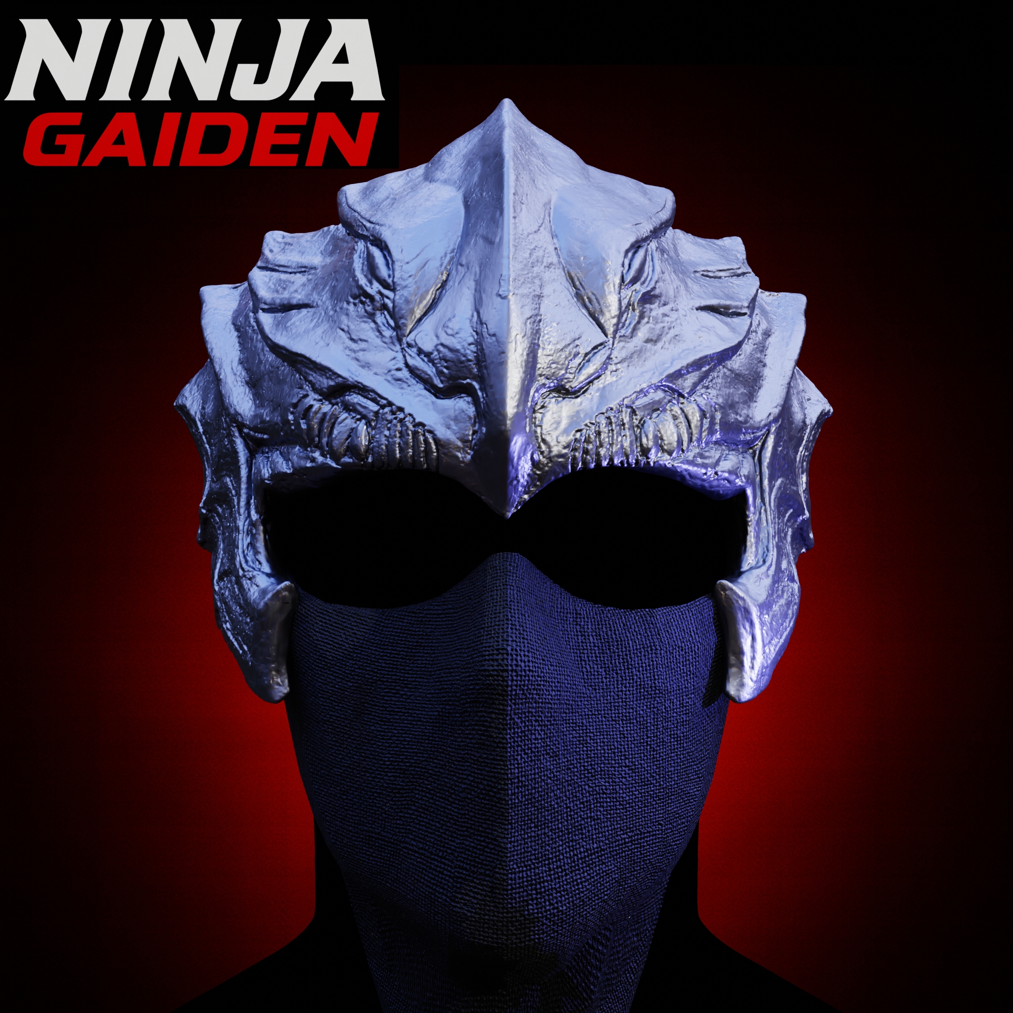 NINJA GAIDEN RYU HAYABUSA LEGENDARY BLACK FALCON HOOD 1:1 life size hitai-ate - Fan Art