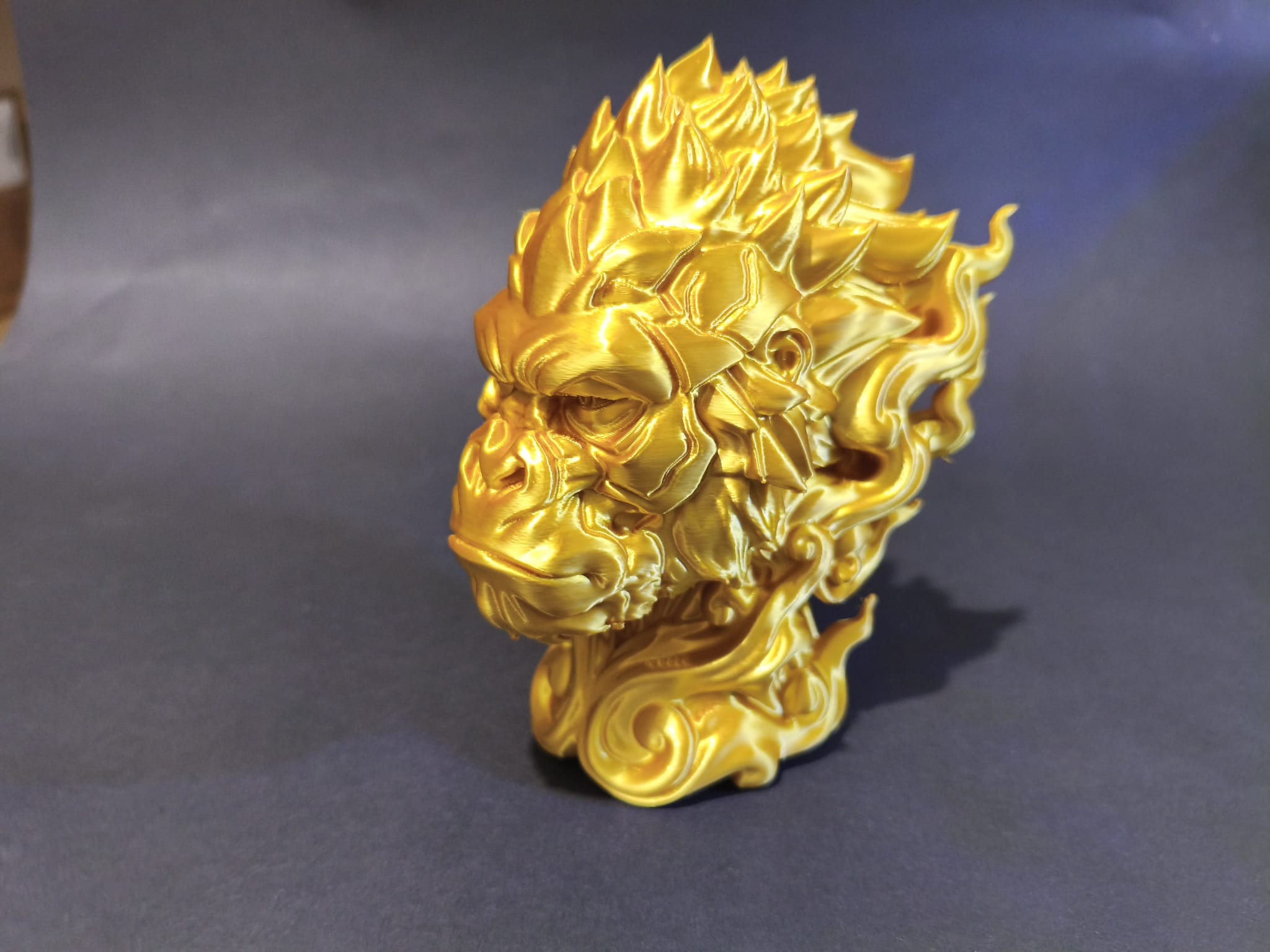 Majestic Golden Flame Ape Sculpture