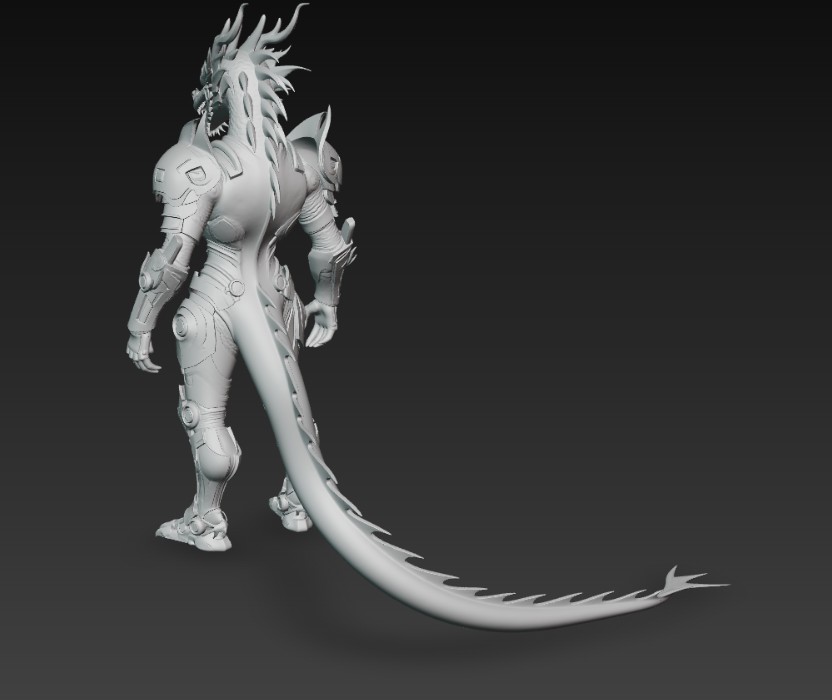Miniatura 2 do modelo 3D cyborg dragon