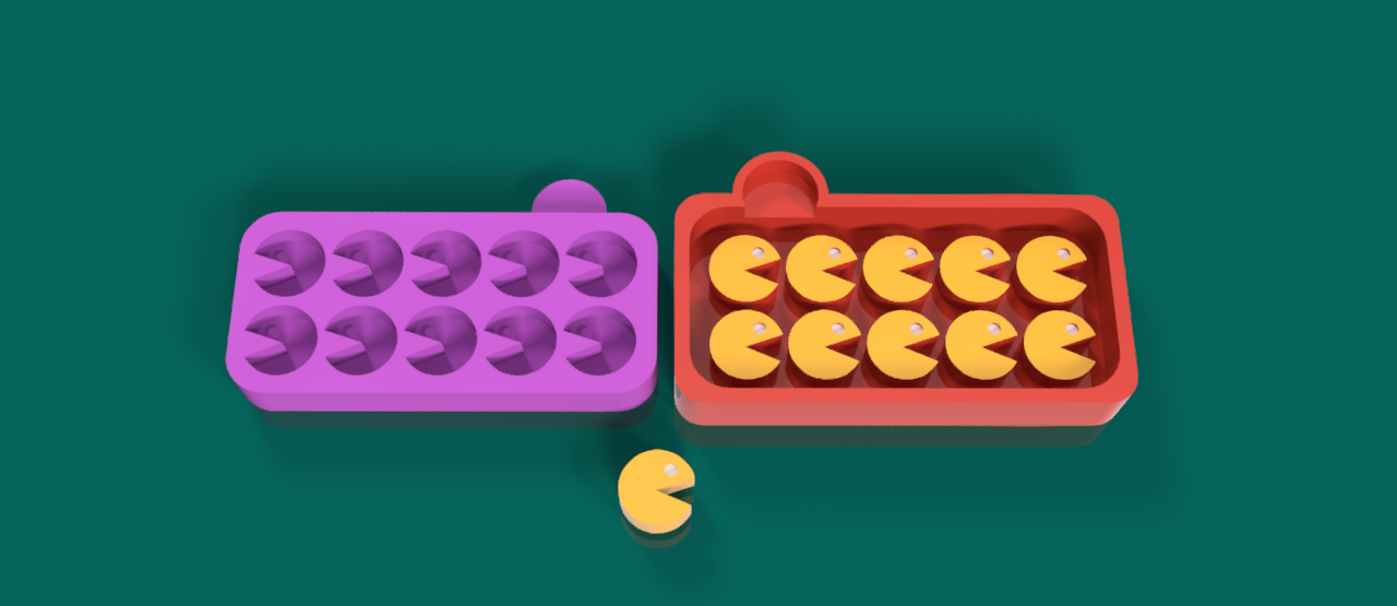 Pac Man 10 Cavity Mold Fun Easy Efficient