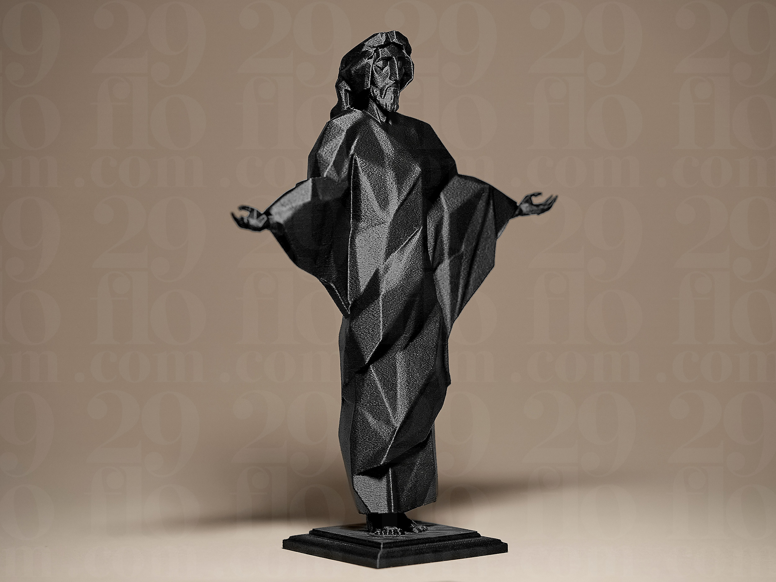 Modern Geometric Jesus Statue