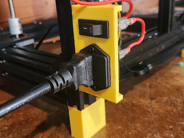 ender 3 V2 C13 plug and switch holder