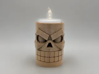 Tiki Skull LED Tea Light Holder