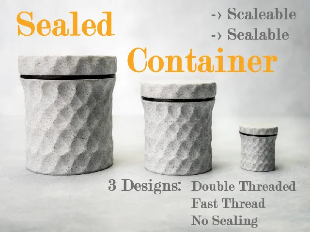 Container - Sealable, Screwable, Scaleable & Strong ! 3 Versions !