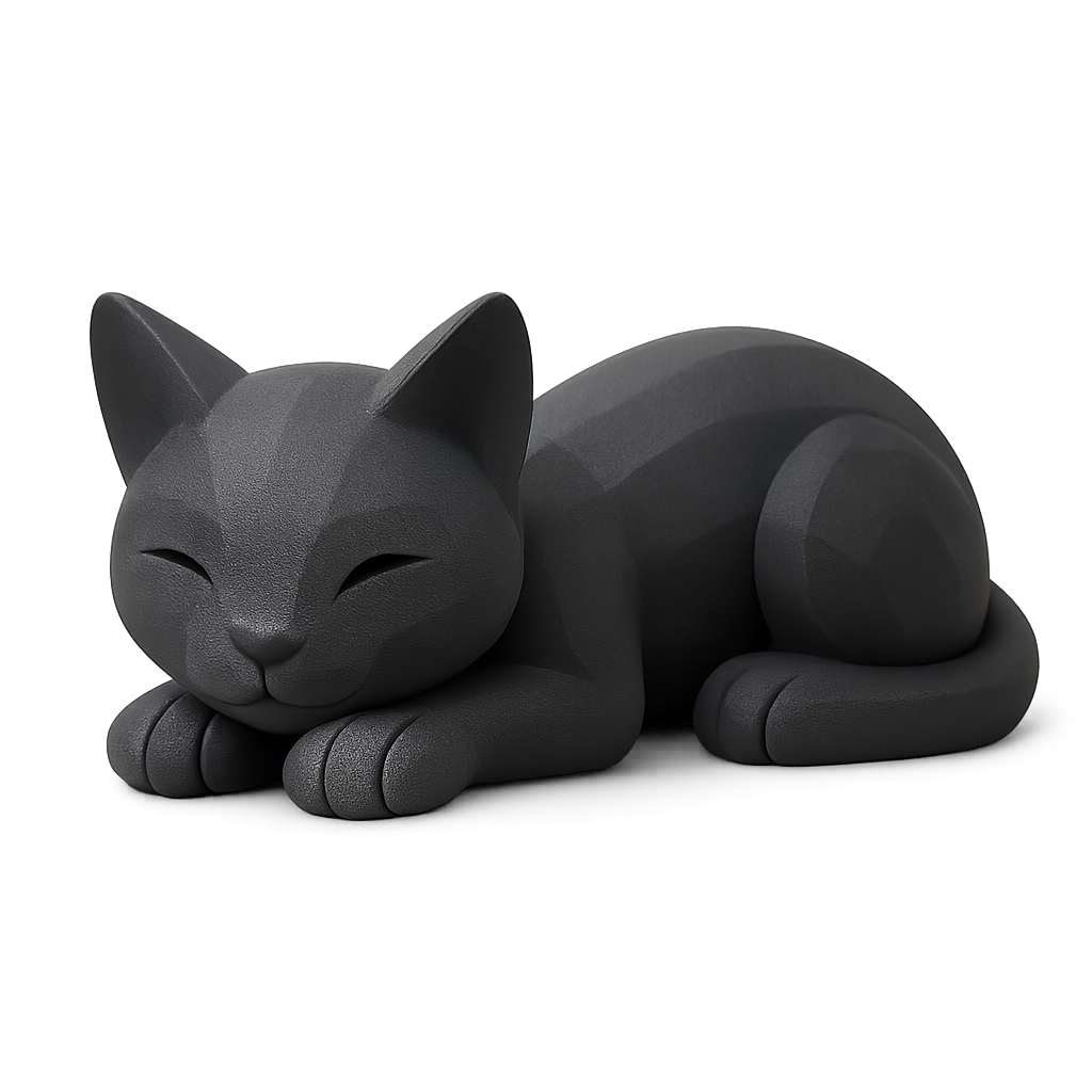 Cute low poly cat, kitten — miniatura 2
