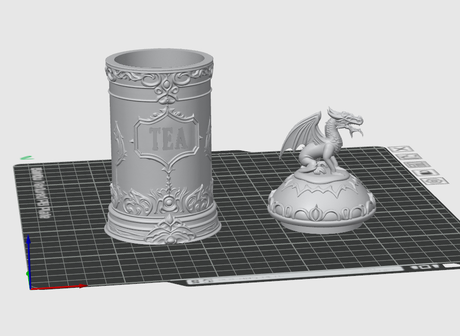Miniatura 5 do modelo 3D Tea container with dragon