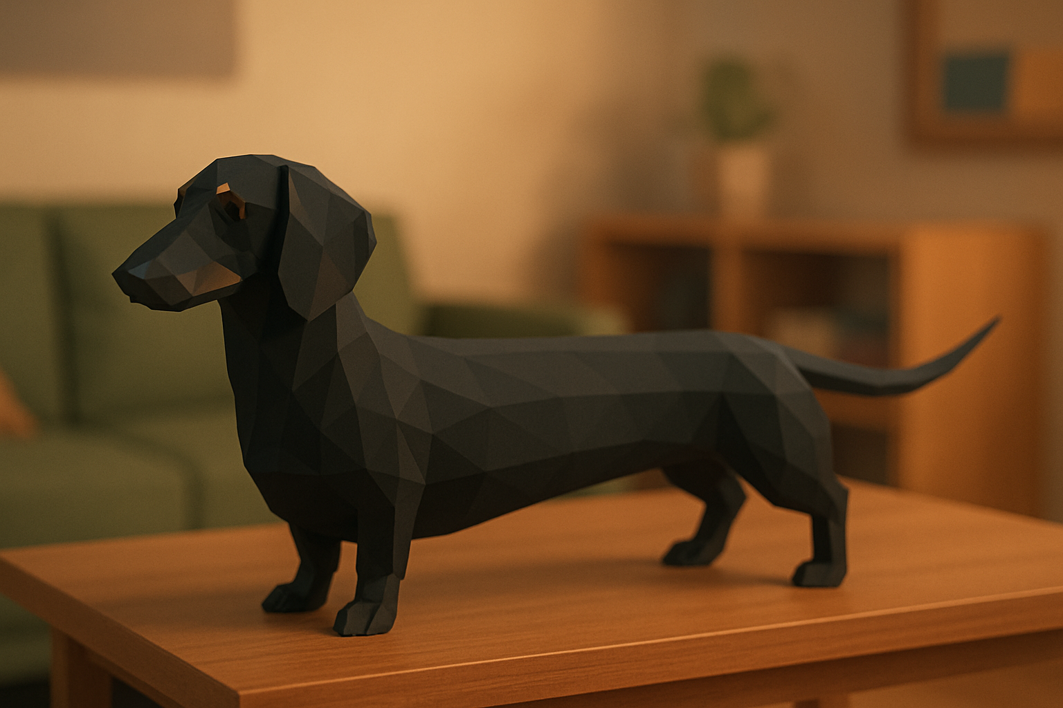 Low-Poly Dachshund Dog
