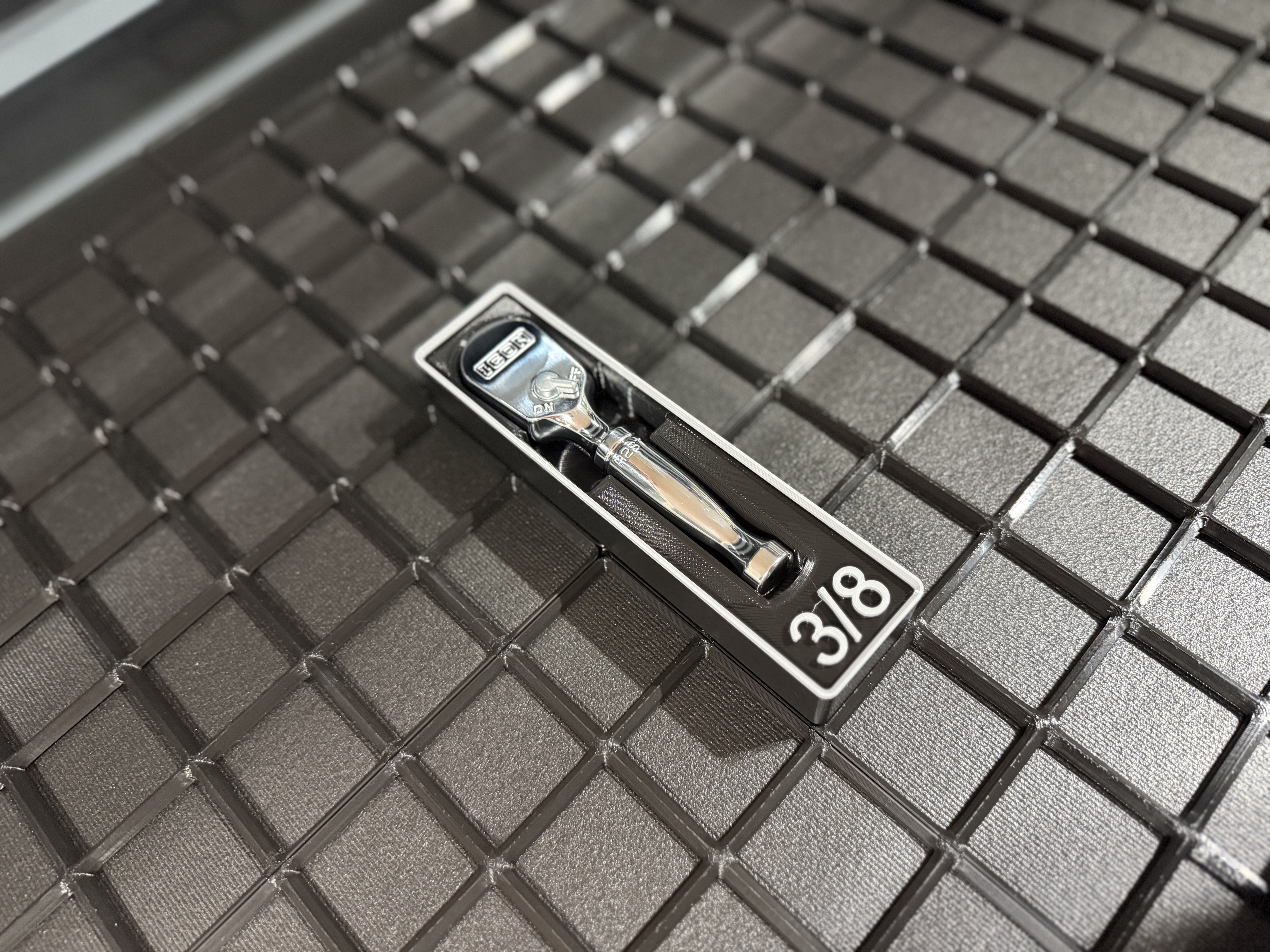 ICON 3/8 in. Drive Stubby Ratchet Gridfinity Bin