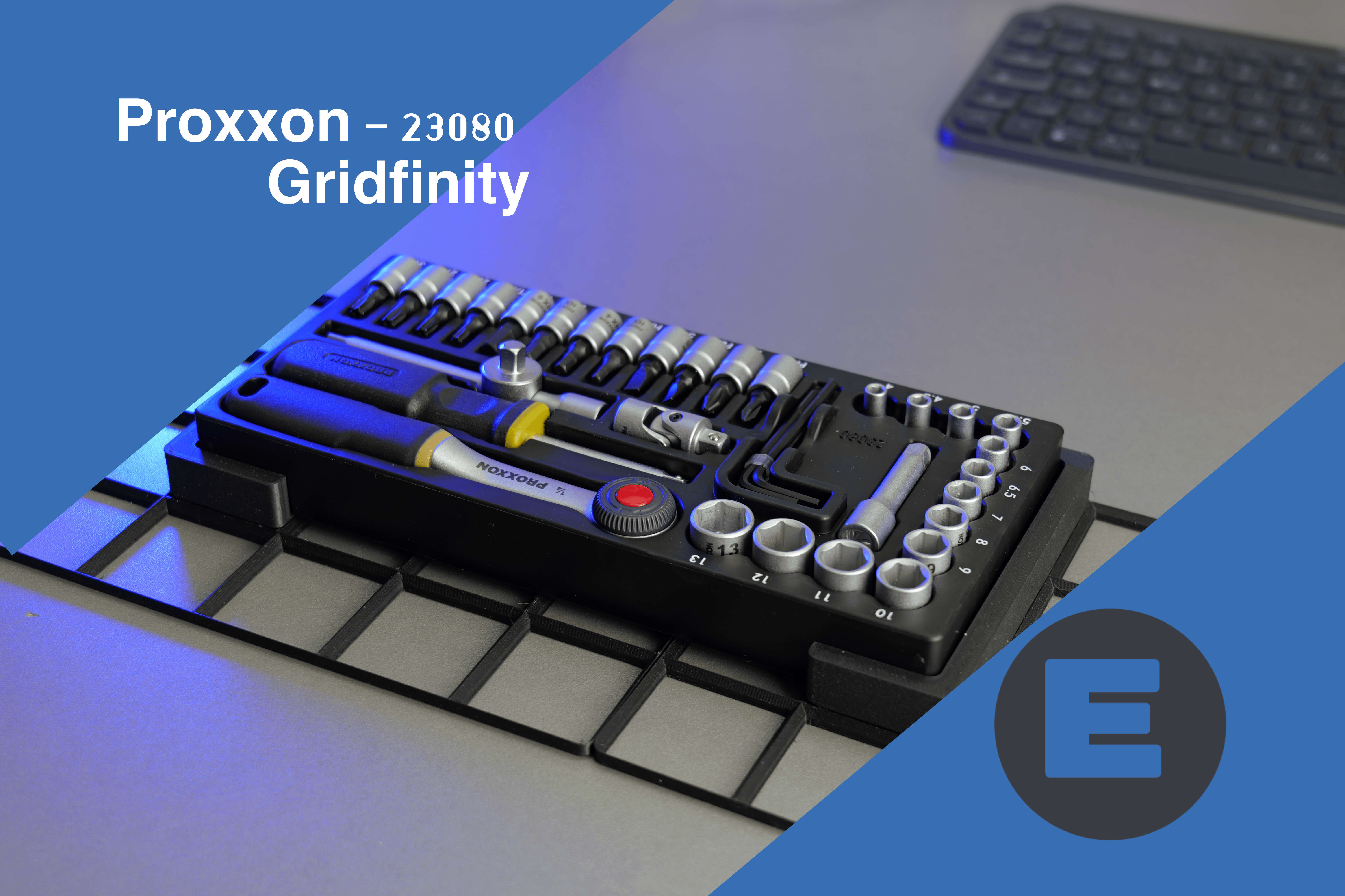 Gridfinity Holder for Proxxon Socket Wrench Inlay - 23080