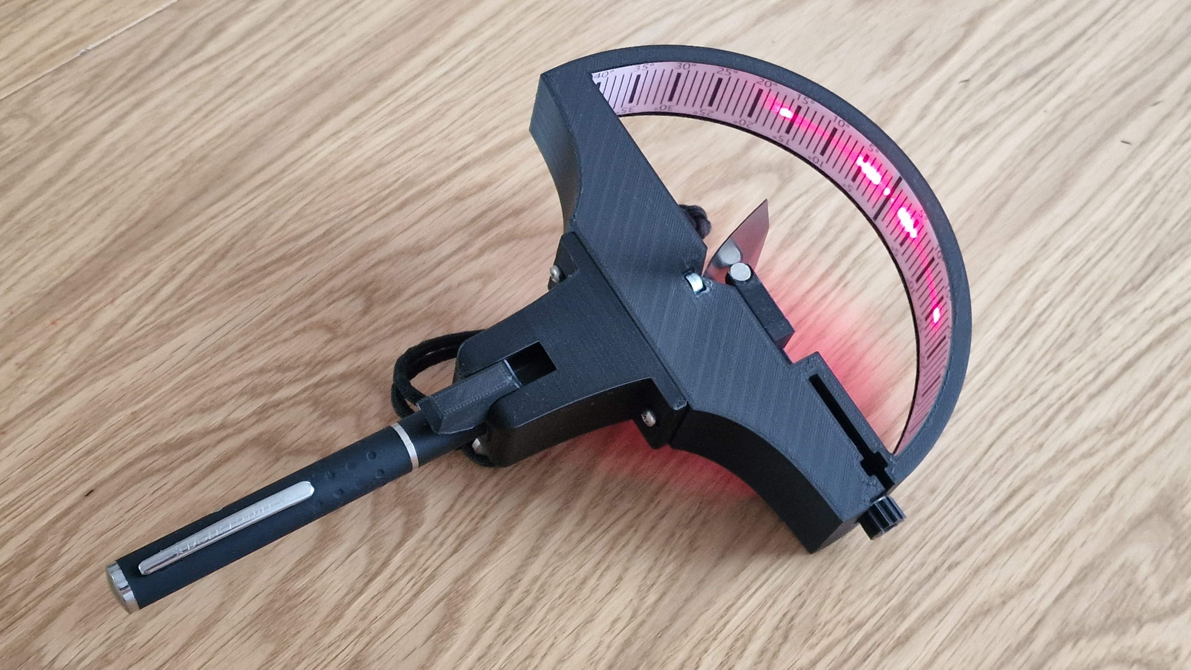 Laser knife goniometer (bevel angle finder)