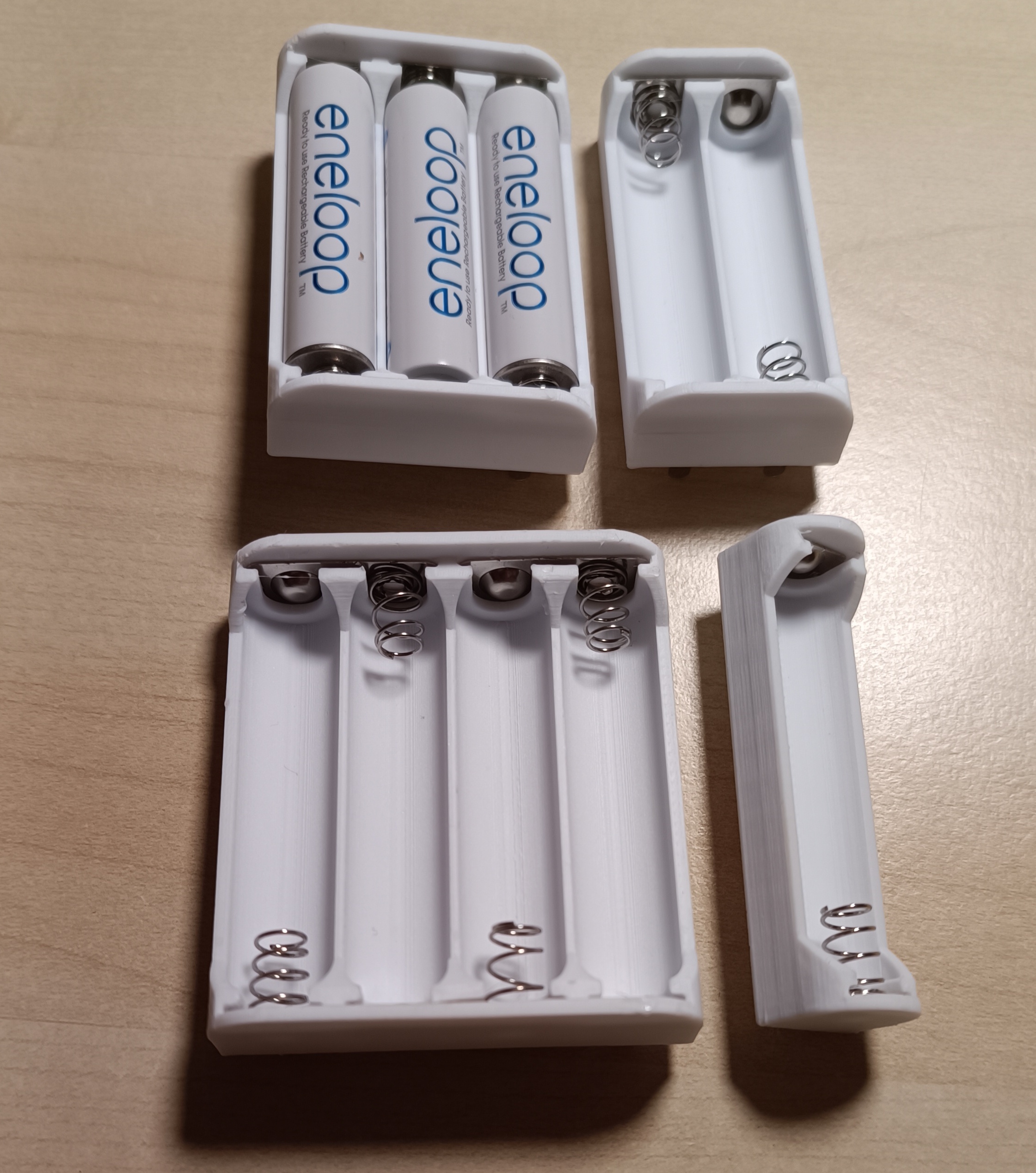 AAA battery case with connectors