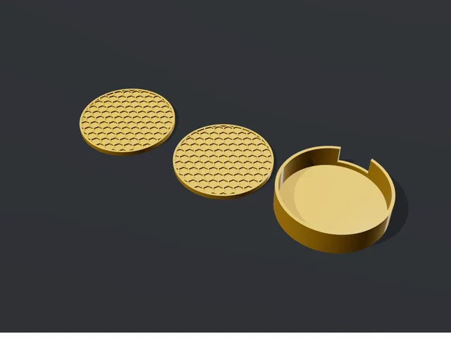 Honeycomb Coasters with Holder