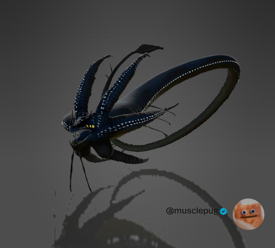 Subnautica Gargantuan Leviathan Model (Coiled / Swimming)