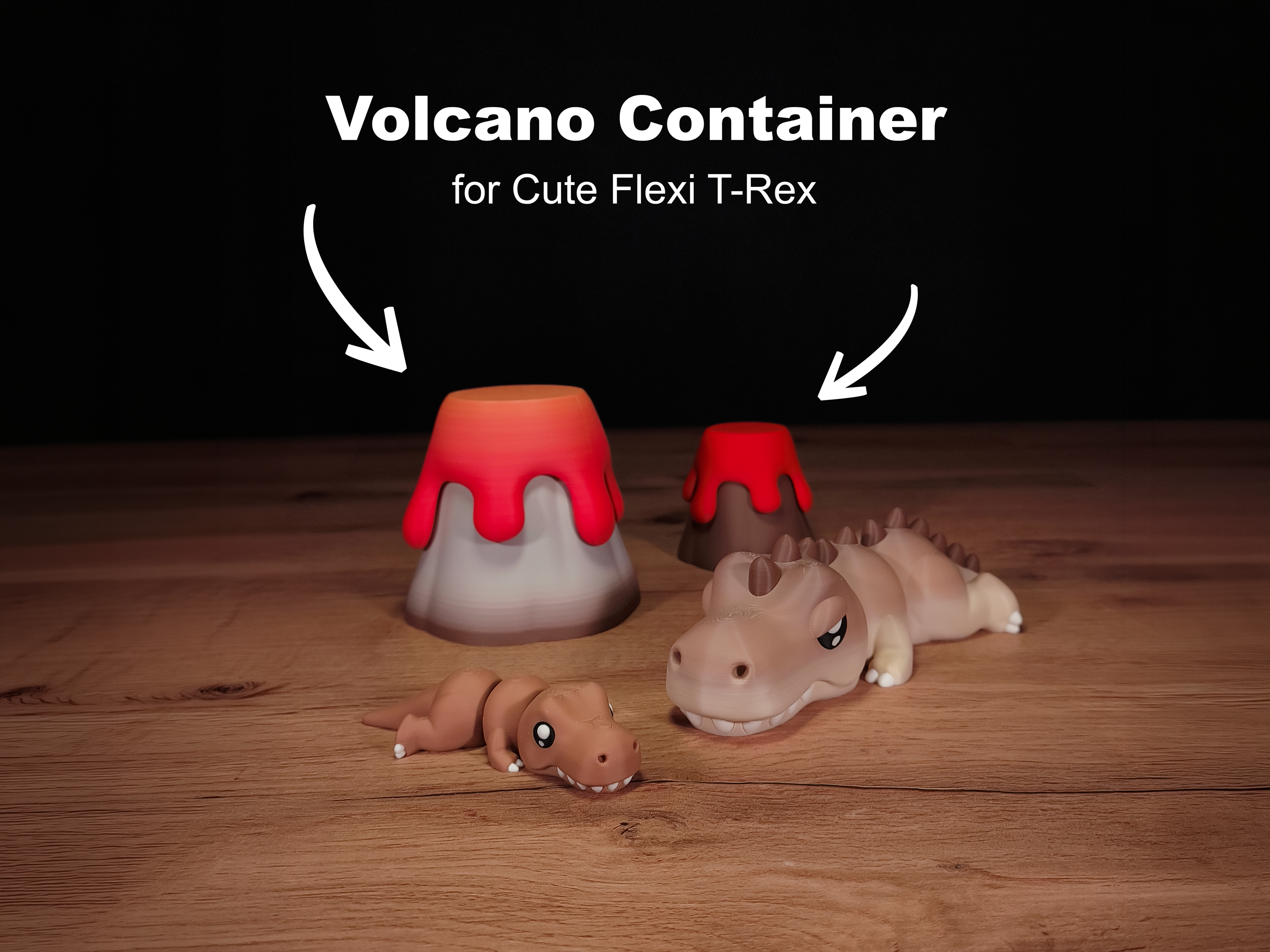 T-Rex Volcano Container
