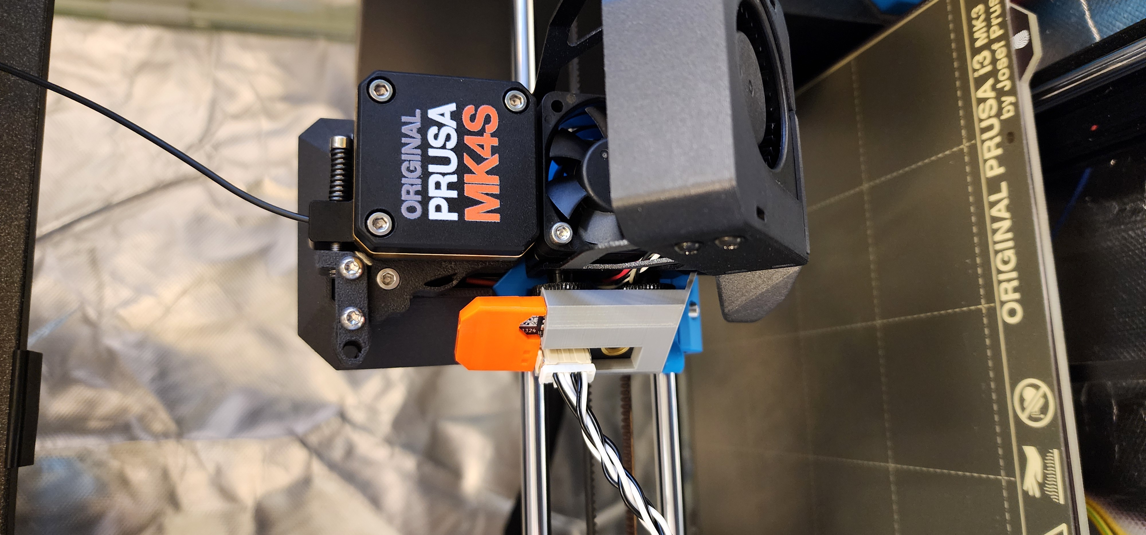 MK4s Modified Nextruder Door Accelerometer Holder
