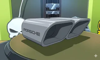 PORTA CANETAS ESCAPAMENTO TURBO