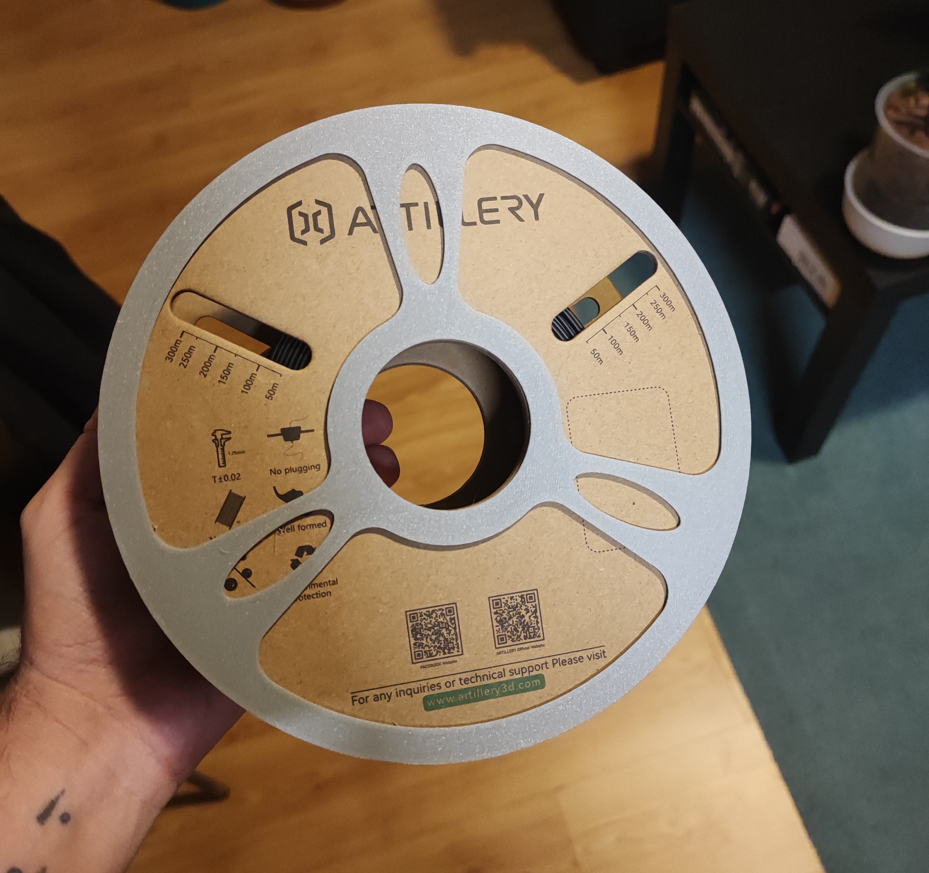 Bambulab artillery cardboard spool ring v3