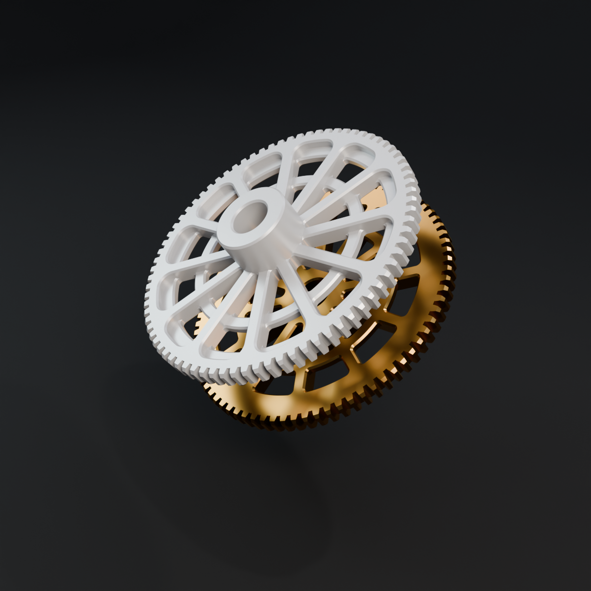 Retractable hose reel gear
